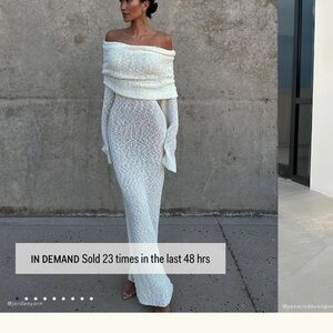 Elegant Off-Shoulder White Gown